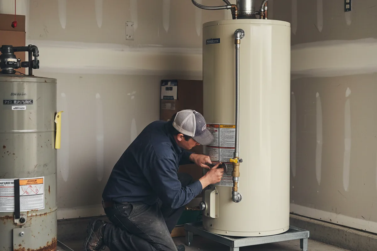 Water heater and shutoff valve replacement in Losantville