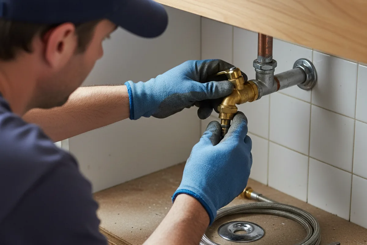 Shutoff valve and fitting work during Emergency Plumbing in Losantville